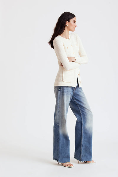 Constance Knit Jacket in Ivory