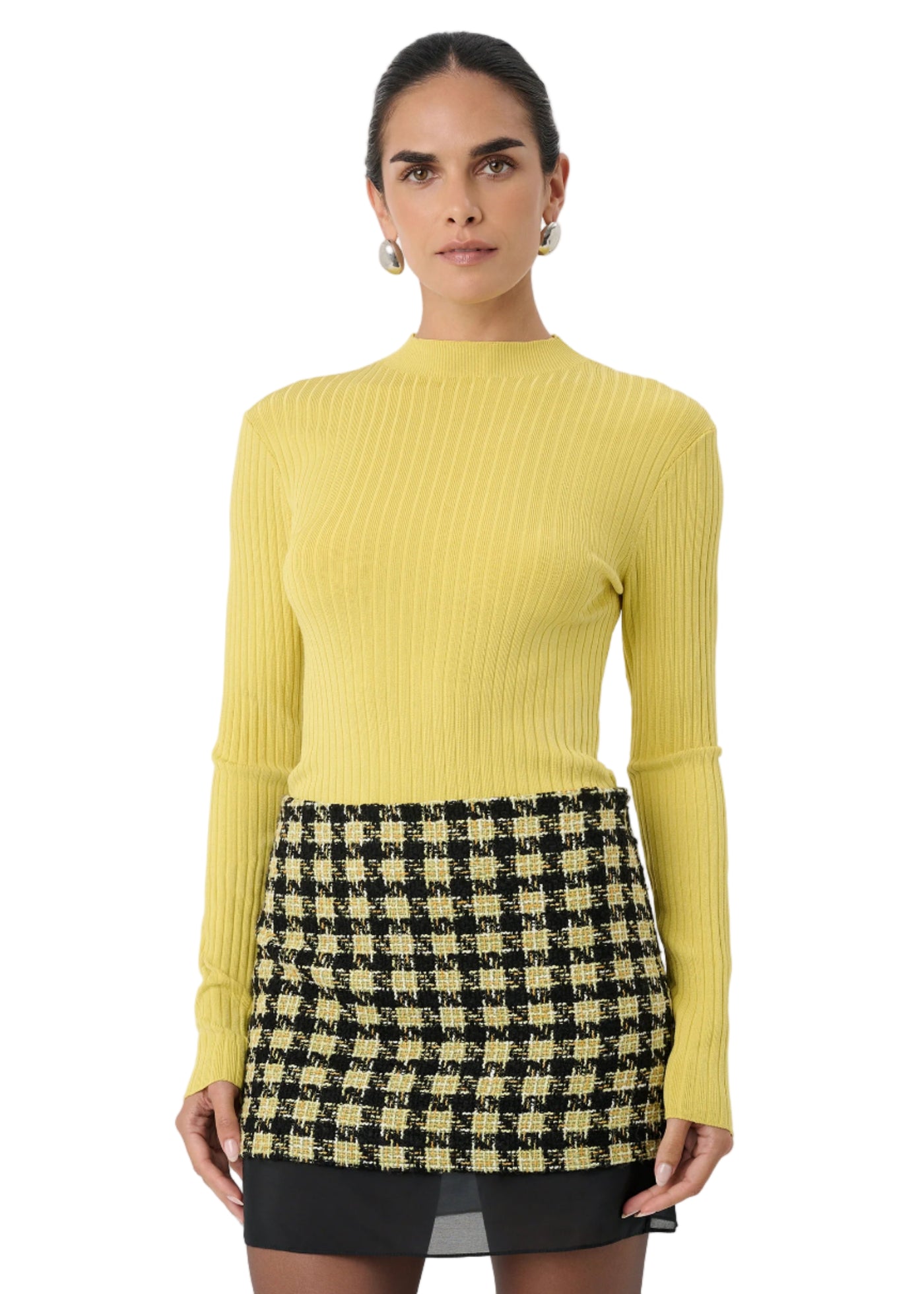 Ollie Long Sleeve Top in Citron