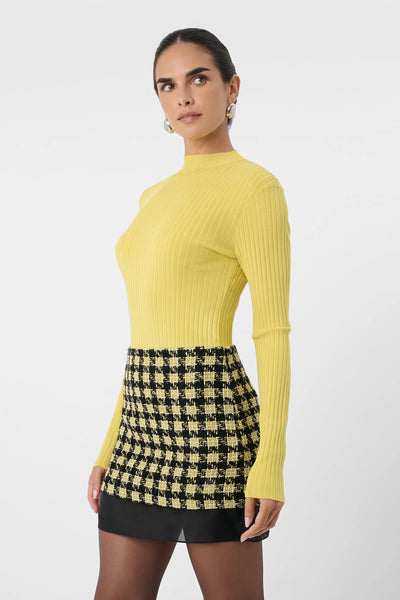 Ollie Long Sleeve Top in Citron