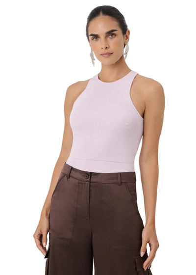 Avery Racer Tank in Lilac