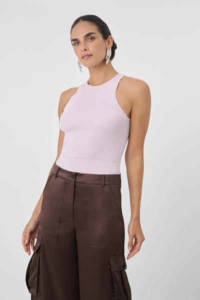Avery Racer Tank in Lilac