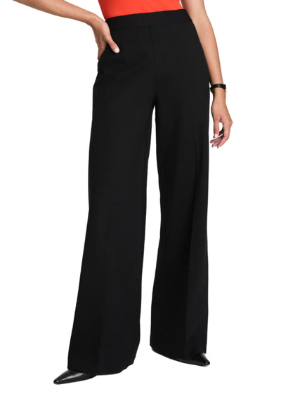 Ponte Wide Leg Pant in Classic Black