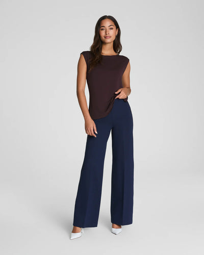 Ponte Wide Leg Pant in Timeless Navy