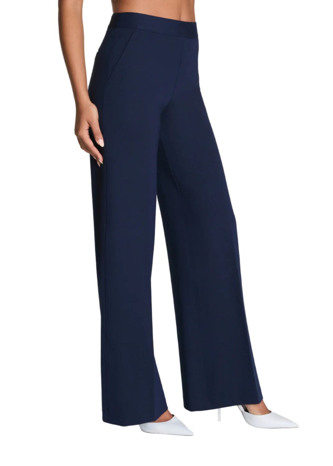 Ponte Wide Leg Pant in Timeless Navy