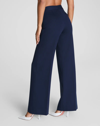 Ponte Wide Leg Pant in Timeless Navy