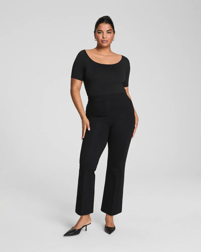 Ponte Kick Flare Pant in Classic Black