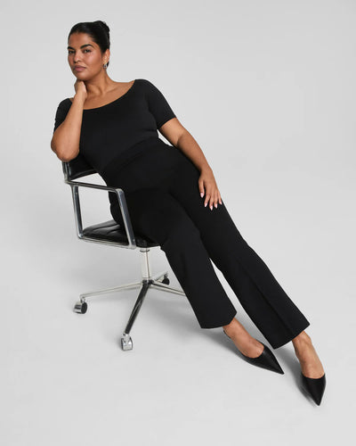 Ponte Kick Flare Pant in Classic Black