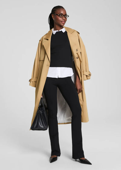 Ponte Micro Flare Pant in Classic Black