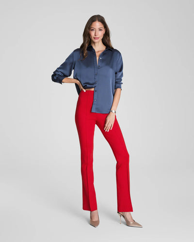 Ponte Micro Flare Pant in Spanx Red
