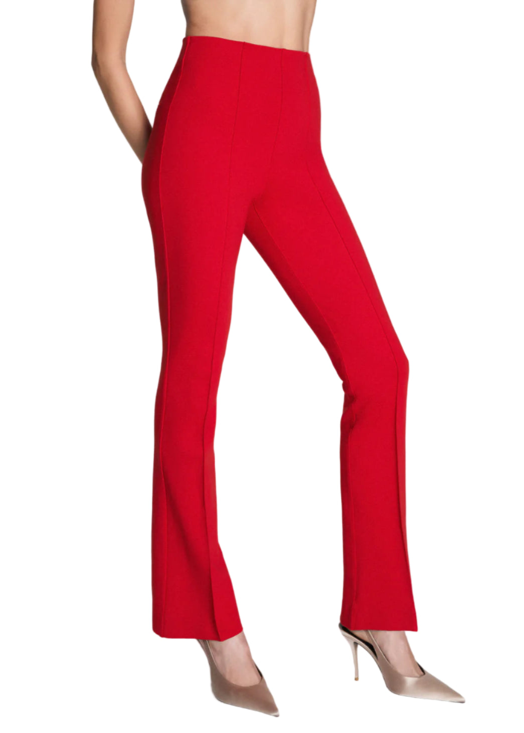Ponte Micro Flare Pant in Spanx Red