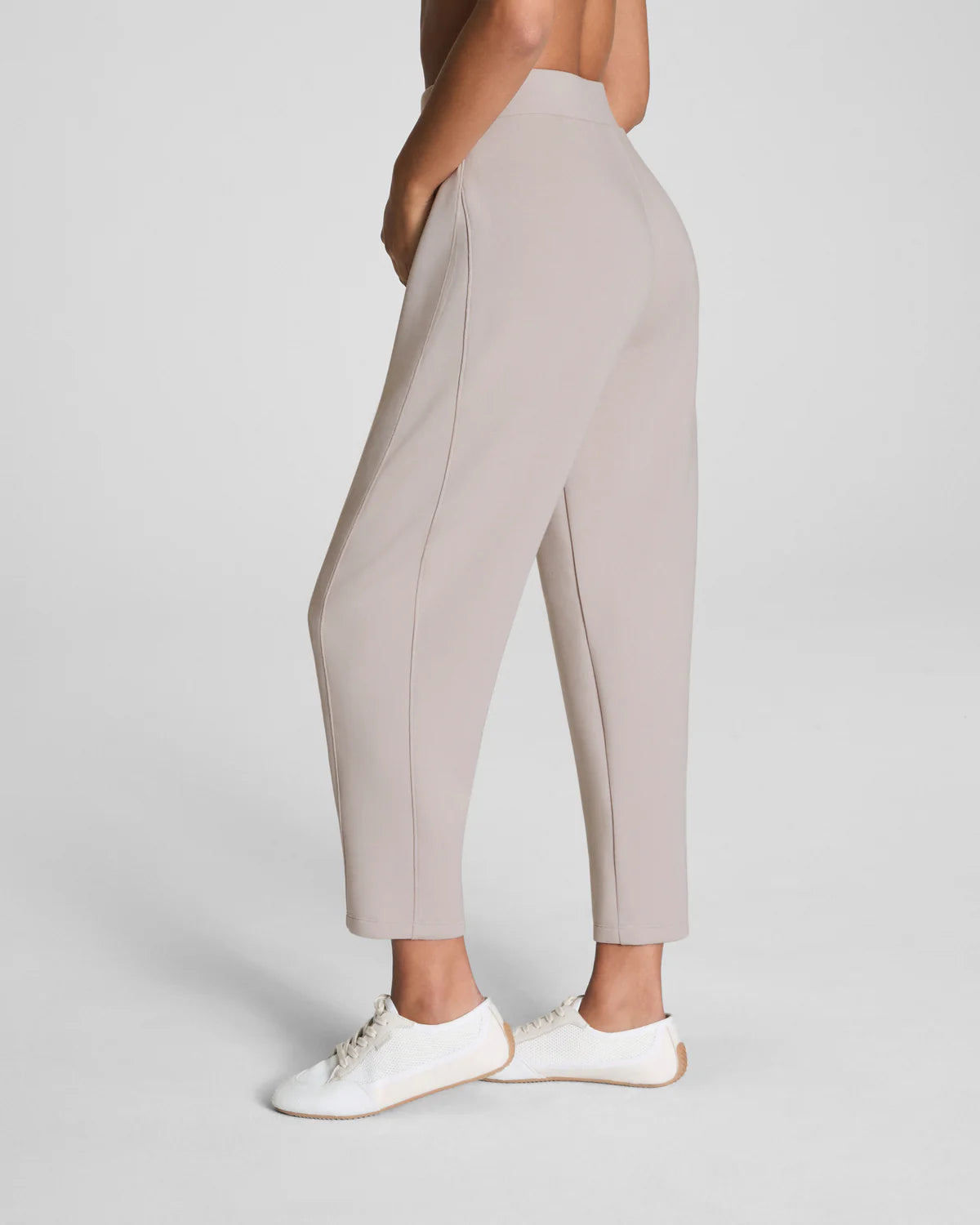 Barrel Leg Pant in French Grey