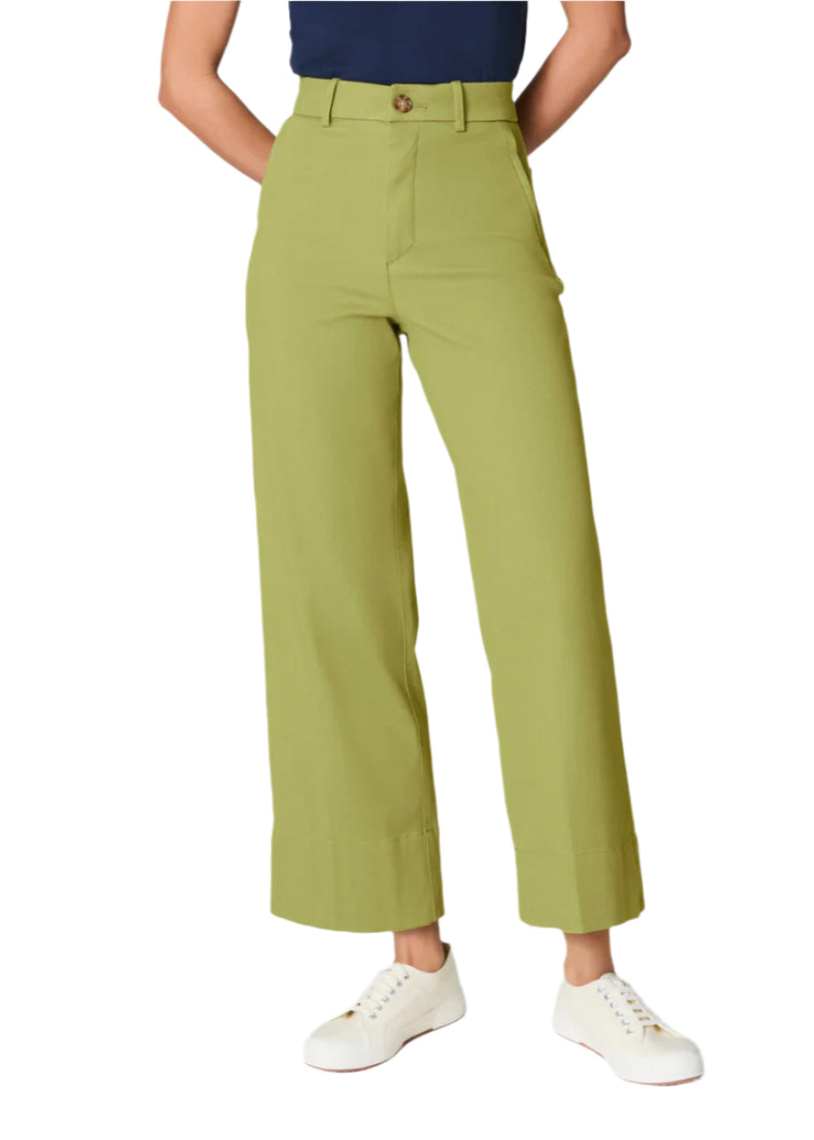 Cropped Wide Leg Pant in Cypress