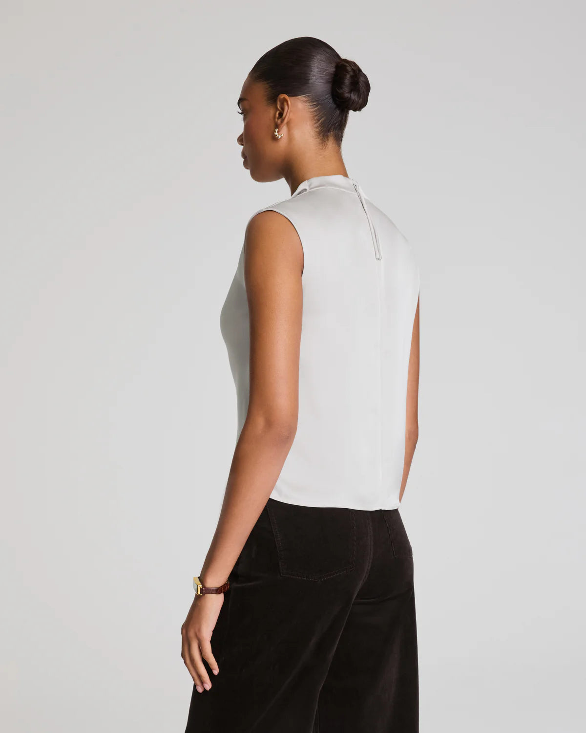 Sleeveless Cowl Neck Top in Birch