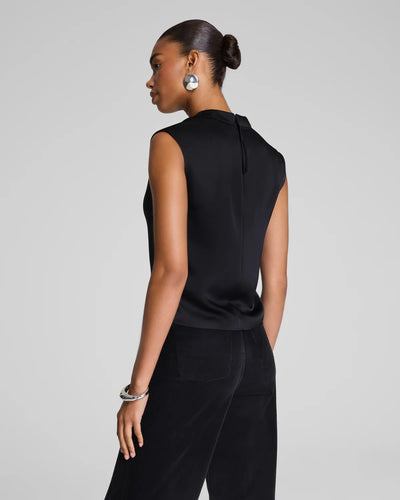 Sleeveless Cowl Neck Top in Black