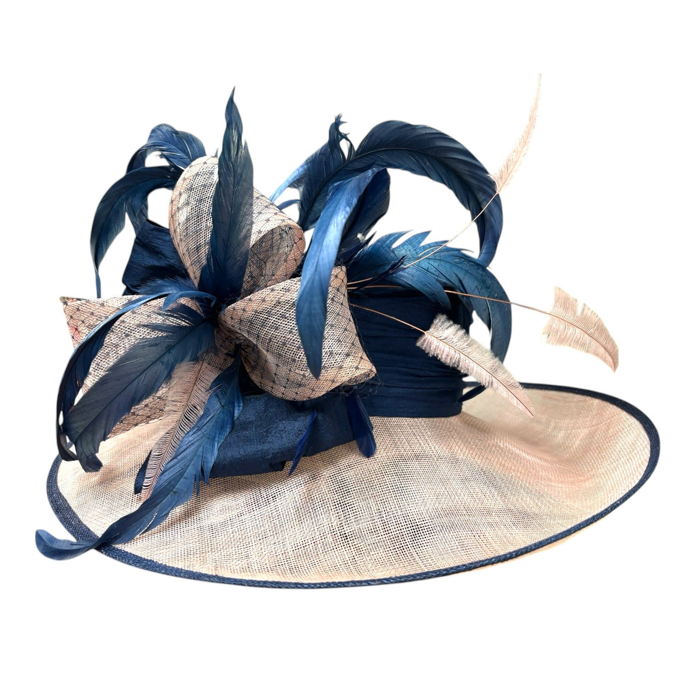 Large Brim Light Pink and Blue trim