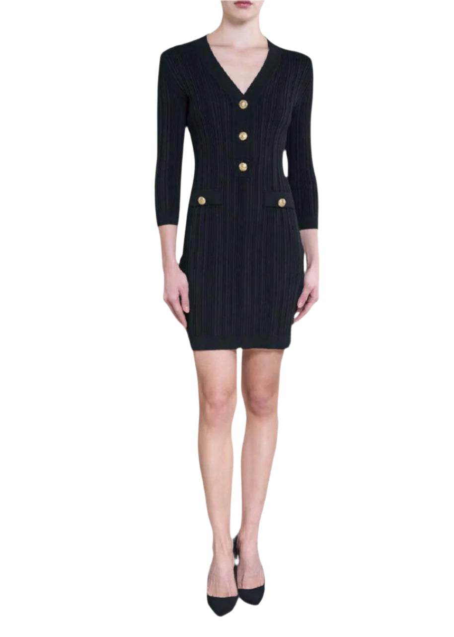 Pepper Jersey Knit Dress in Black
