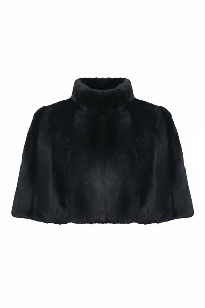 Pointed Shoulder Bolero in Black