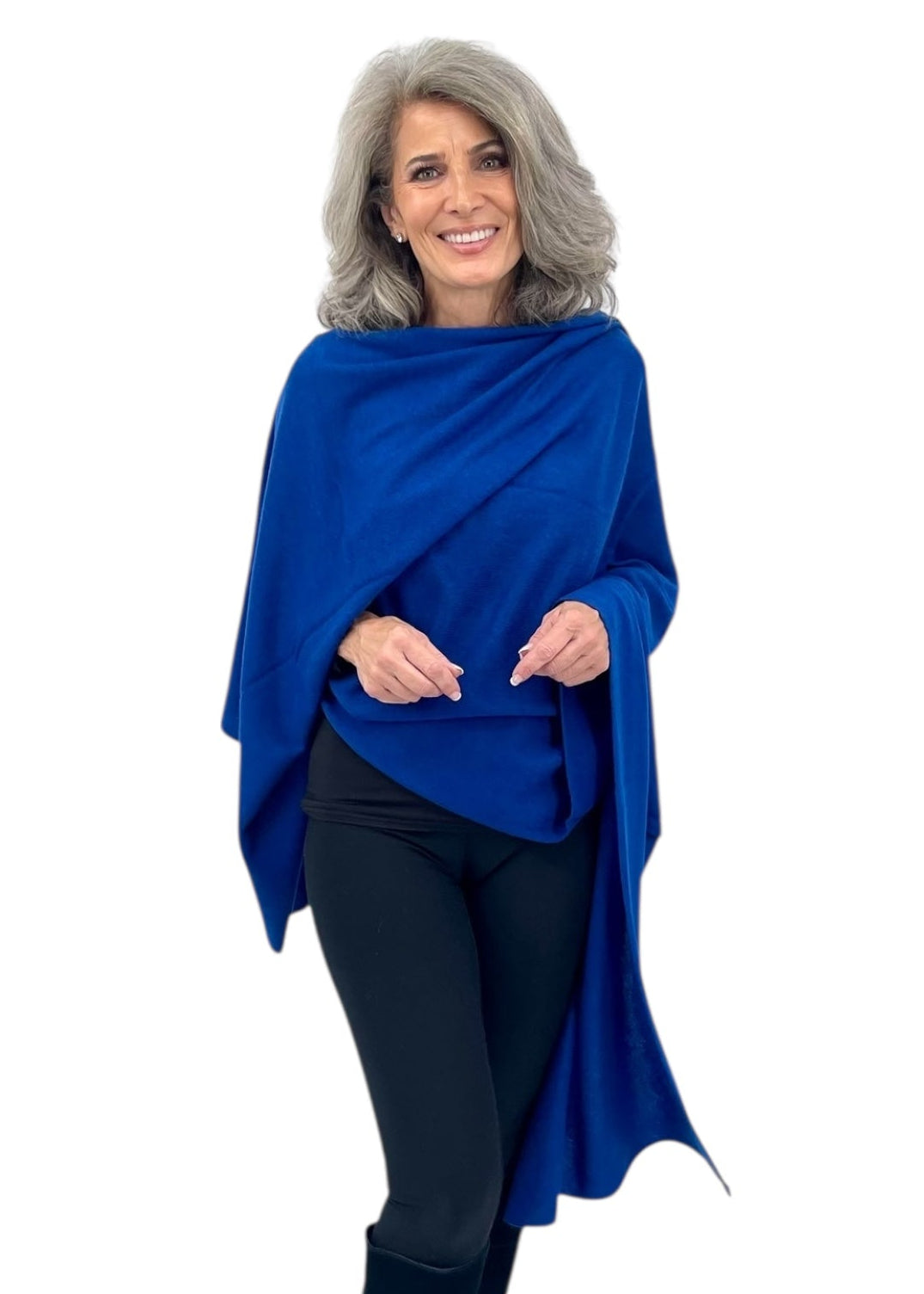 Cashmere Shawl Wrap in Midnight Blue