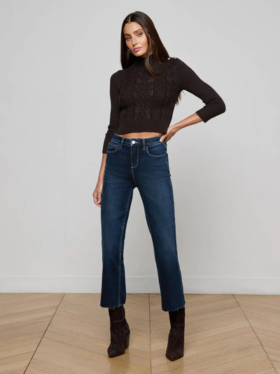 Kendra Cropped Flare Jean in Bolton