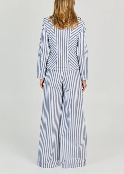 Cabana Stripe Jacket in Navy/White