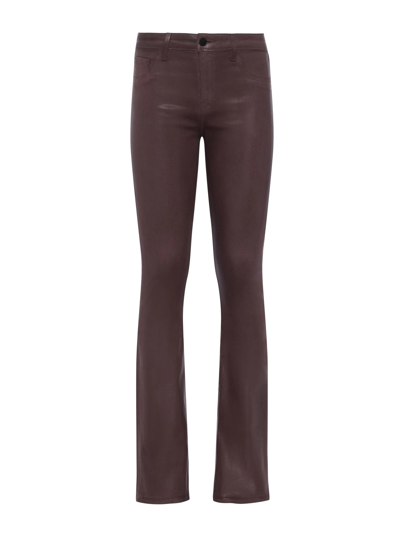 Selma Coated Bootcut Jean in Chocolate Coated
