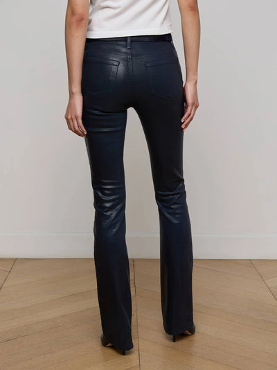 Selma Coated High Rise Bootcut Jean in Deep Midnight Coated