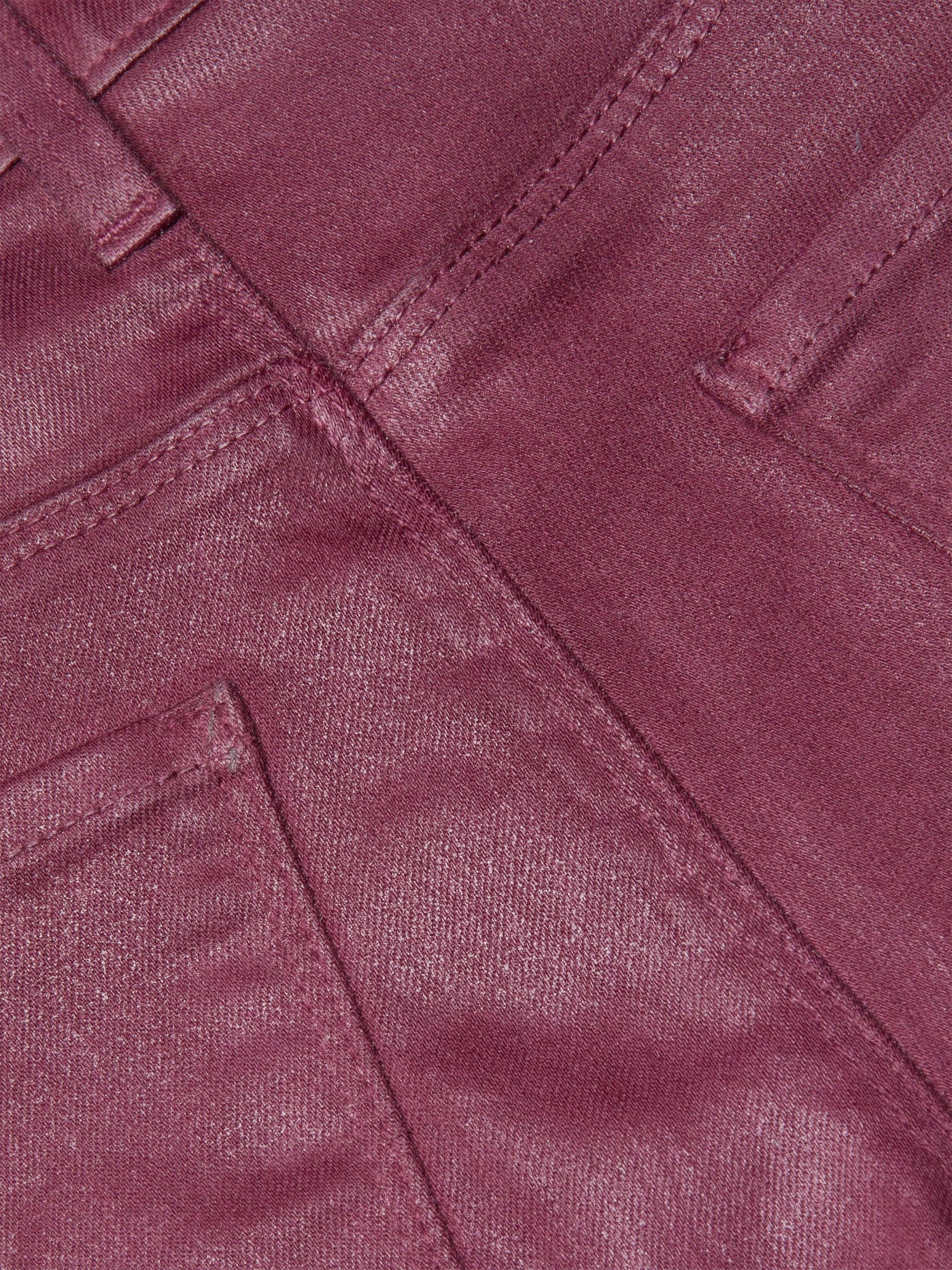 Kendra Cropped Coated Flare Jean in Deep Mauve Coated