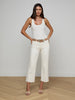 The Wanda Cropped Wide-Leg Jean in Light Ecru