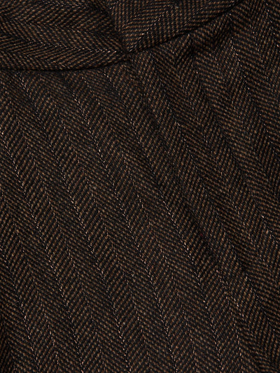 Allanah Pinstripe Trouser in Brown/Bronze
