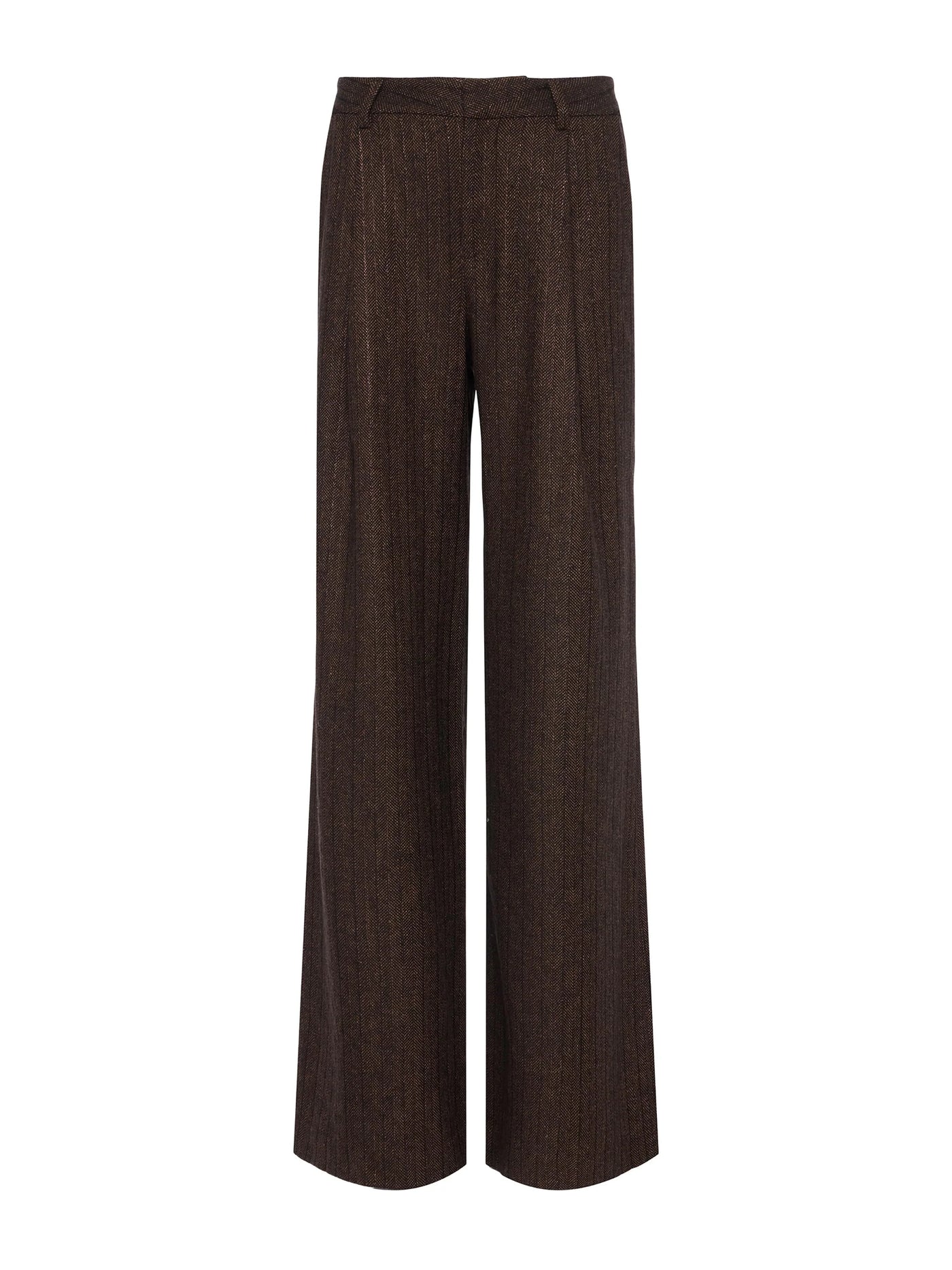 Allanah Pinstripe Trouser in Brown/Bronze