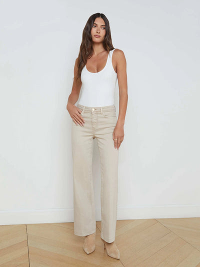 Scottie Wide-Leg Jean in Biscuit