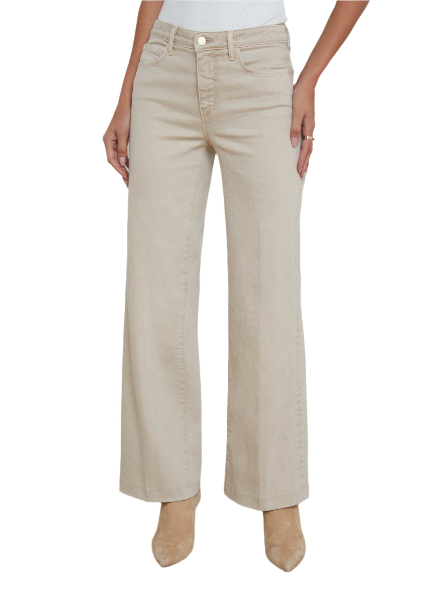 Scottie Wide-Leg Jean in Biscuit