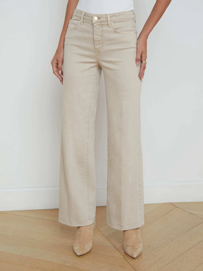 Scottie Wide-Leg Jean in Biscuit