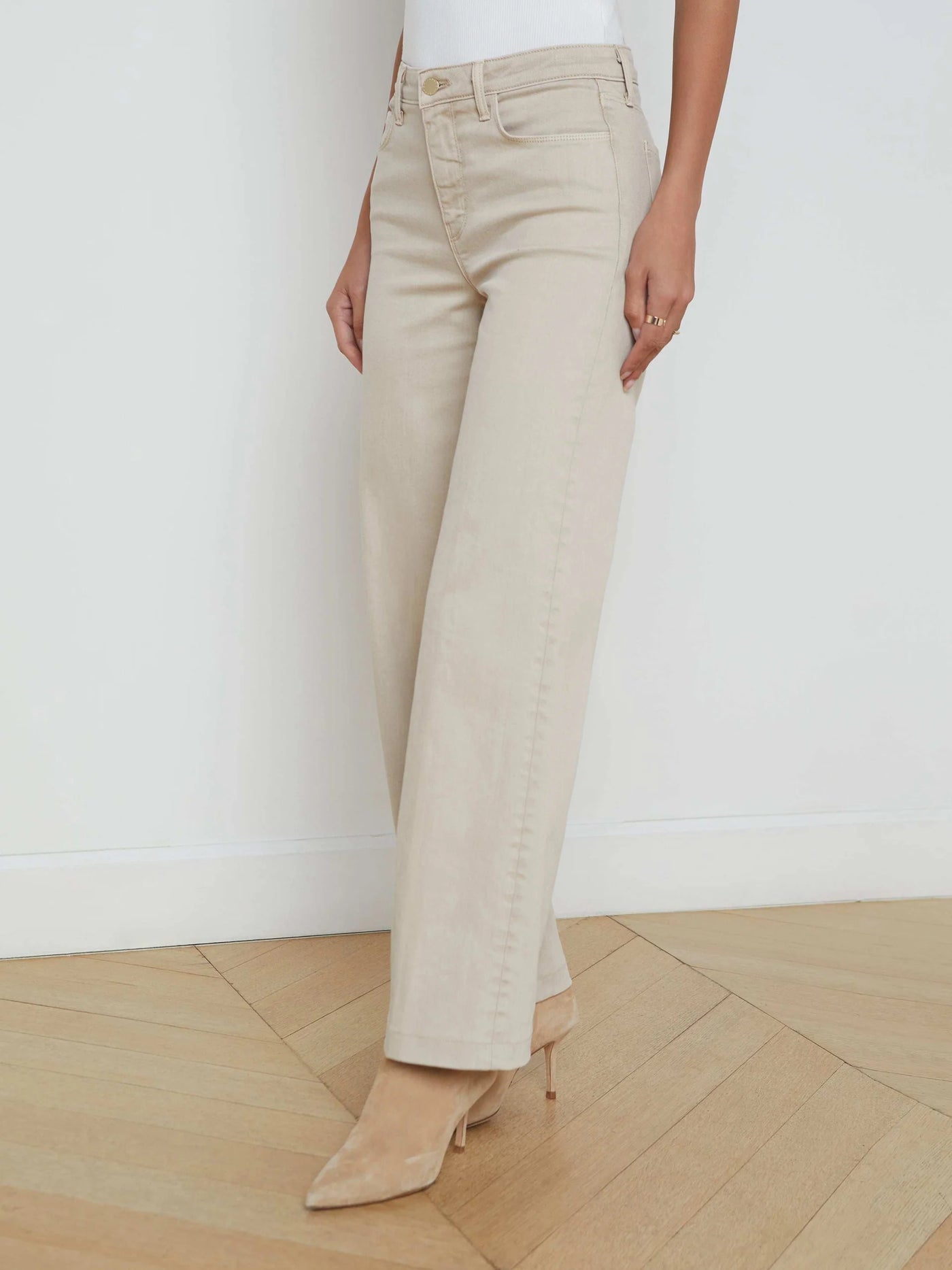 Scottie Wide-Leg Jean in Biscuit
