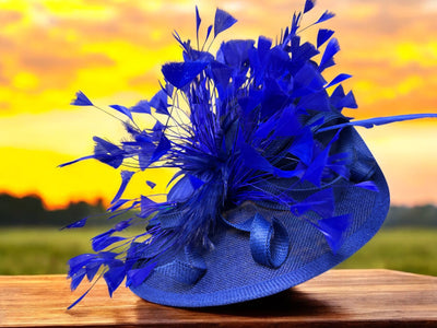 Bright Blue fascinator
