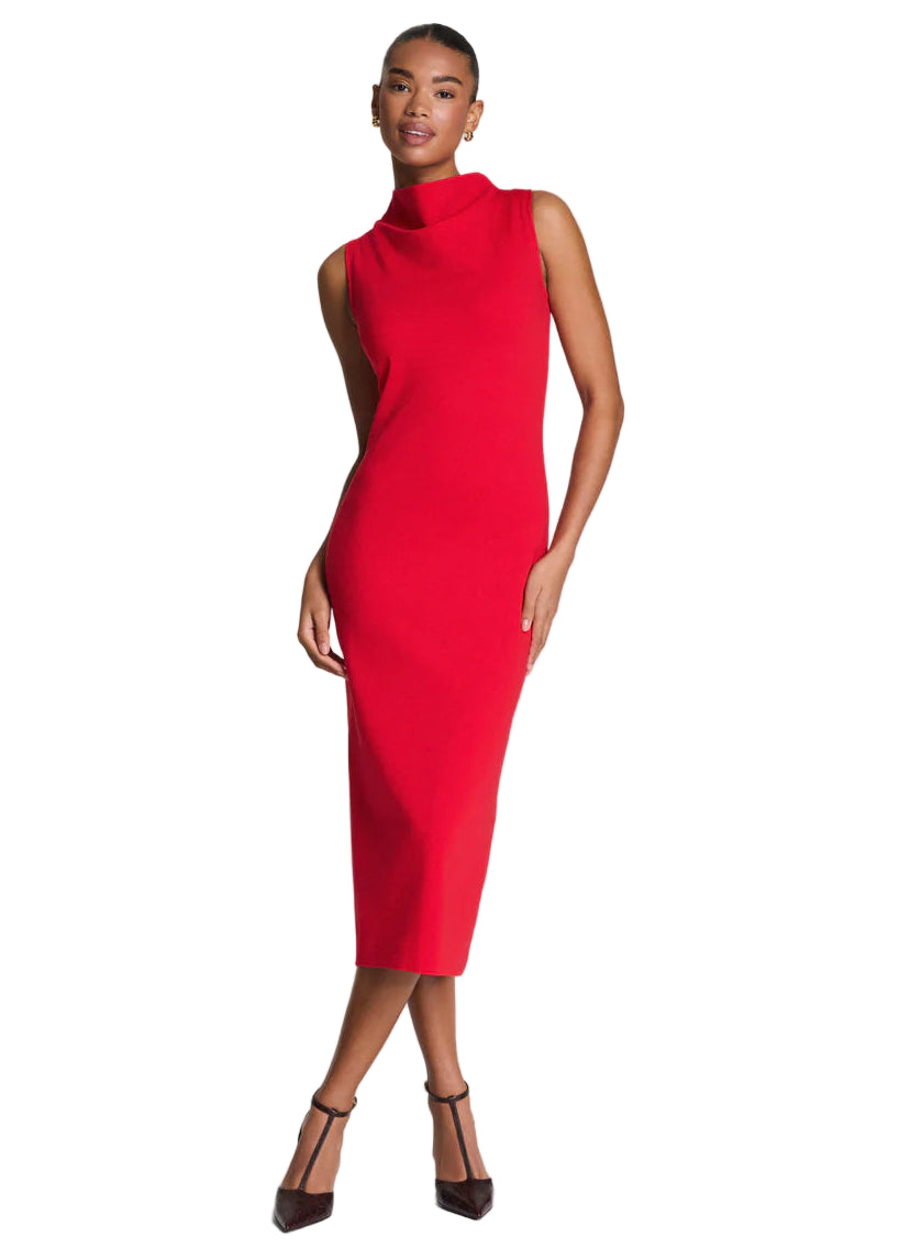 Sleeveless Midi Dress in Spanx Red