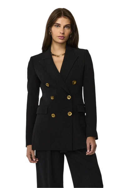 Mia Double Breasted Blazer in Jet