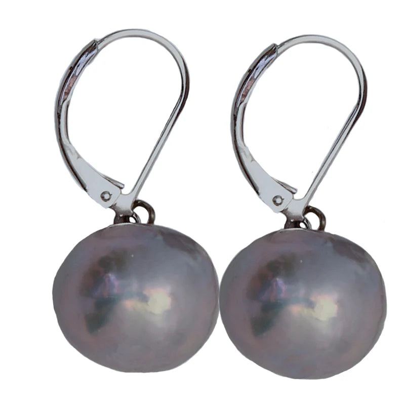 Bam Bam Dangle Earrings - Gray on Silver