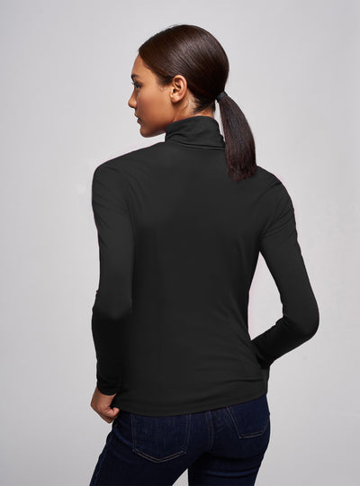 Turtleneck Top - Black
