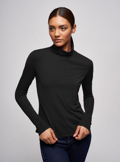 Turtleneck Top - Black