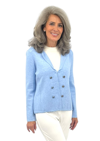 Fringe Jacket in Sky
