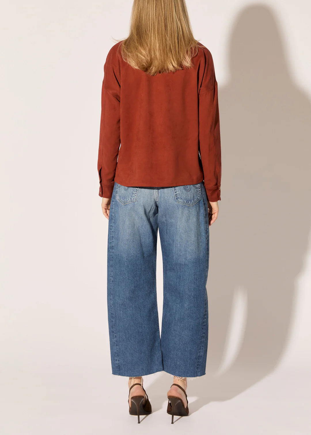 Micro Suede Shirt in Spice