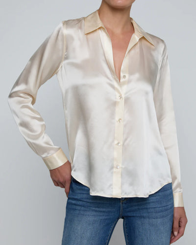 Tyler Silk Blouse in Ecru
