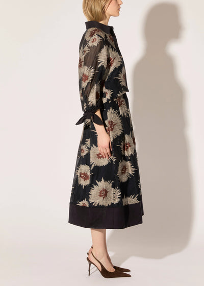Aster Fil Coupe Blouse in Midnight/Rust