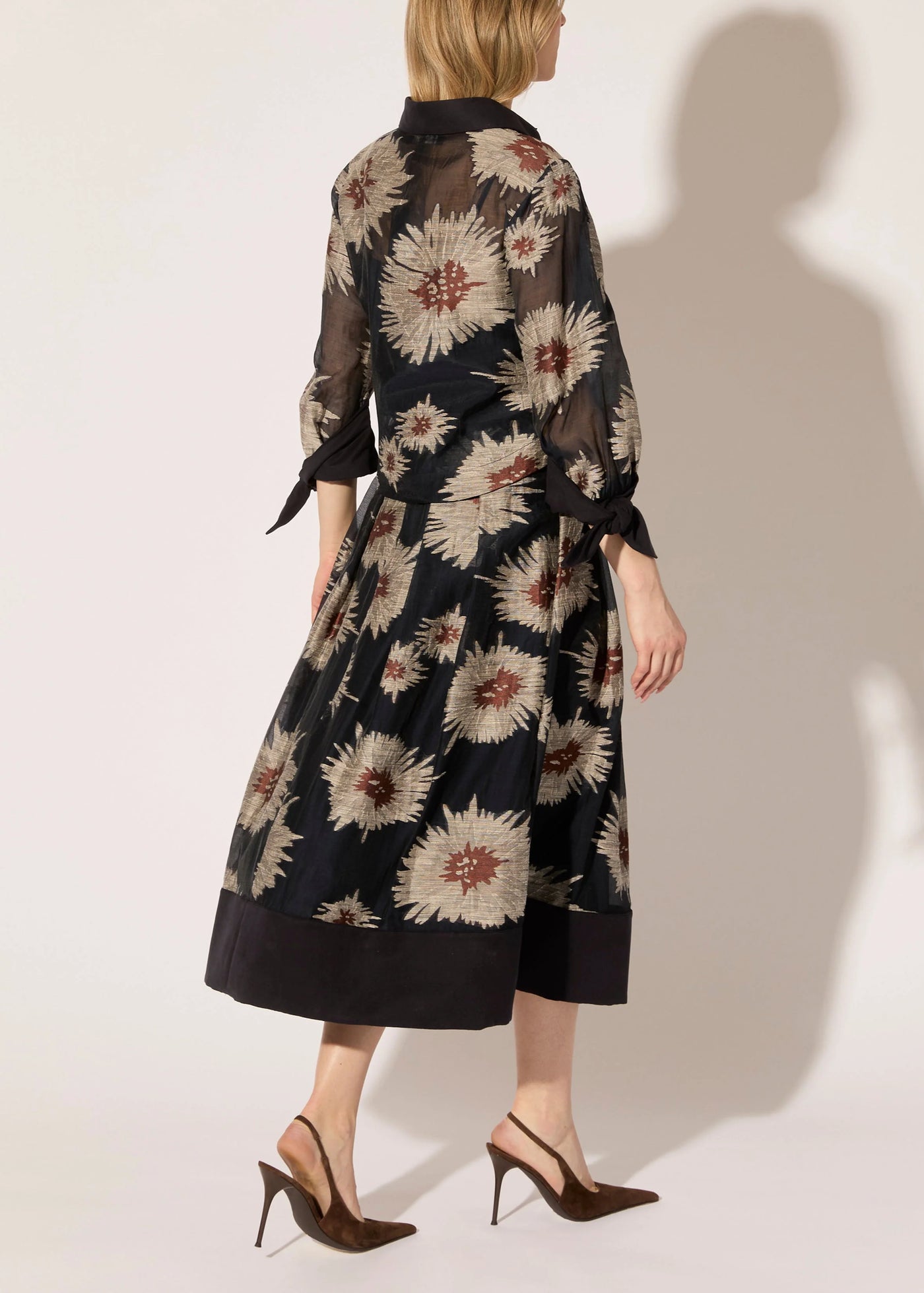 Aster Fil Coupe Blouse in Midnight/Rust