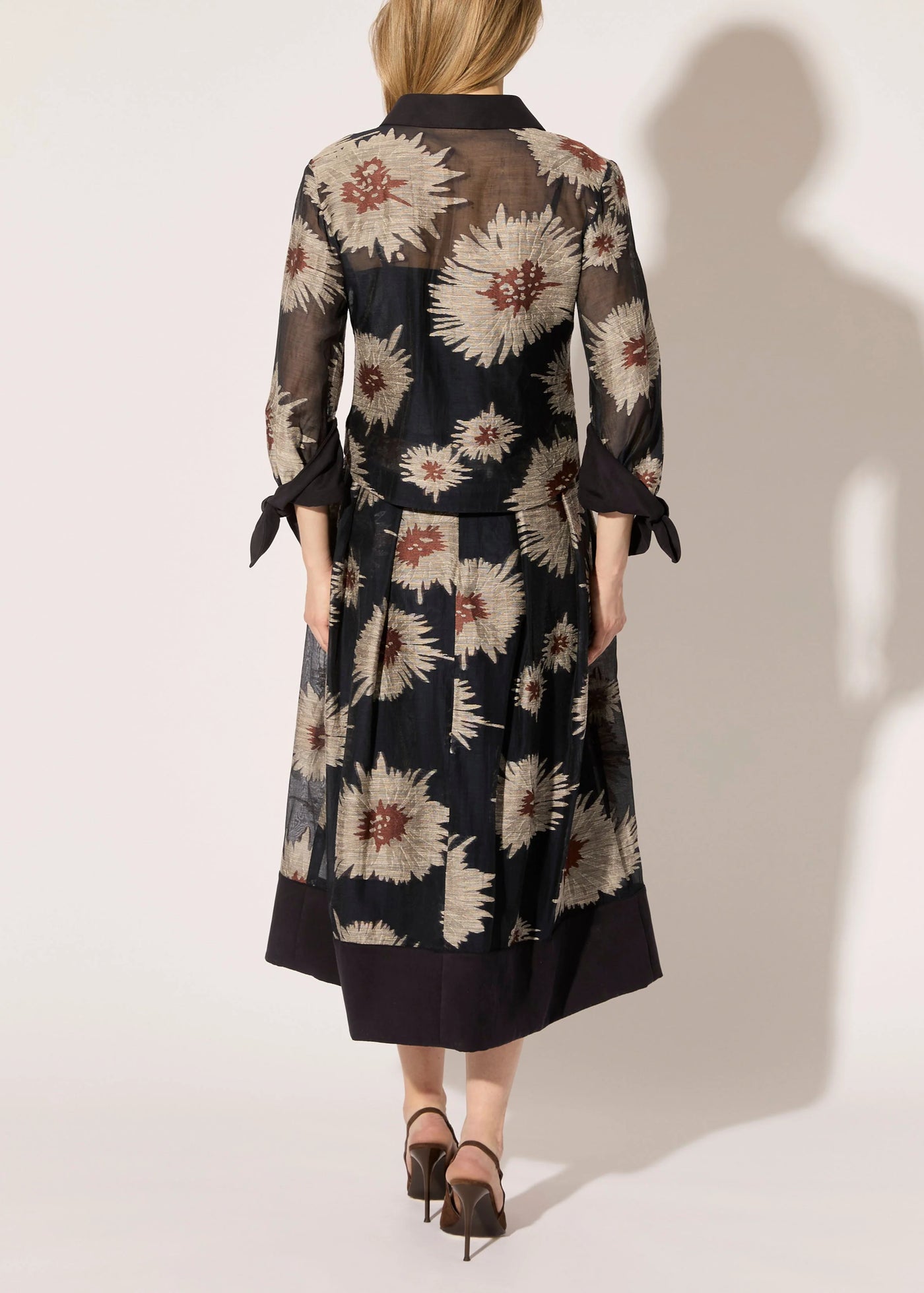 Aster Fil Coupe Blouse in Midnight/Rust