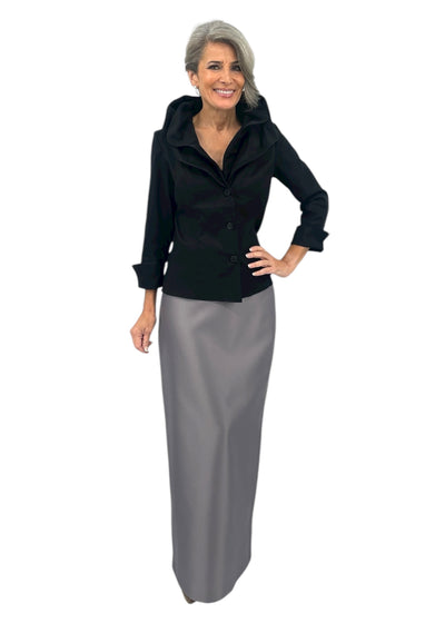 Double Collar Blouse in Black