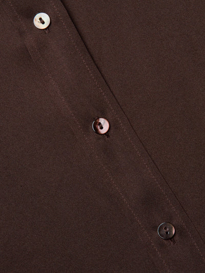Dani Silk Blouse in Coffee Bean