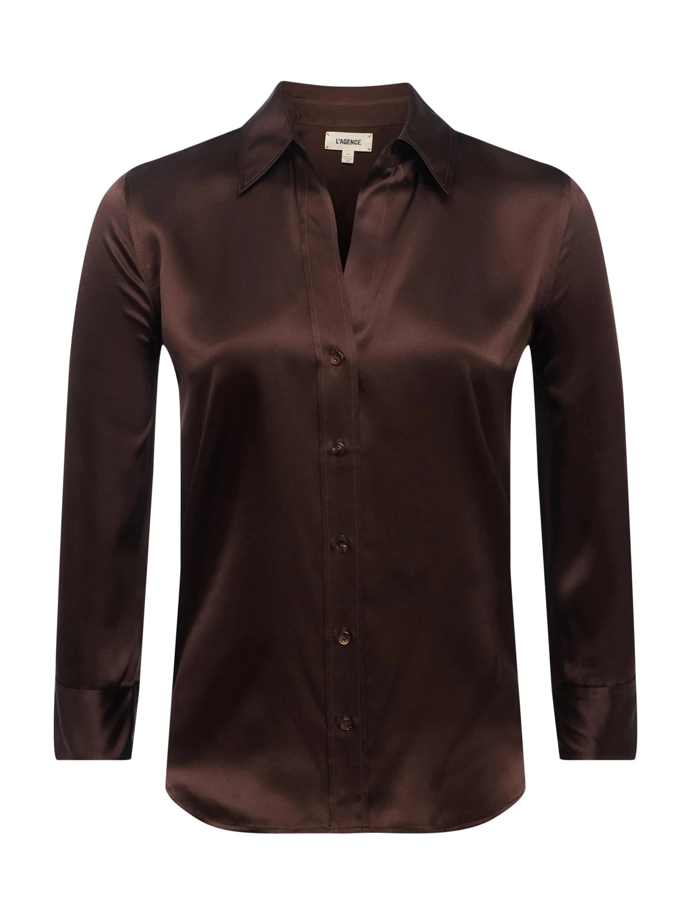 Dani Silk Blouse in Coffee Bean