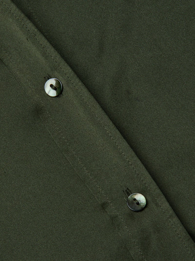 Dani Silk Blouse in Deep Olive